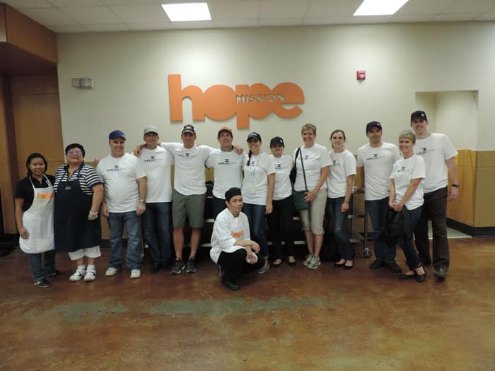 Duncan Craig volunteers at the Hope Mission